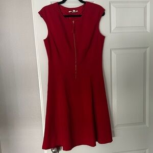Maggy London Vibrant Red Midi Dress